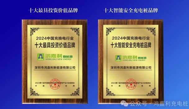 匠心致遠(yuǎn)，載譽(yù)前行：2024年鴻嘉利新能源榮獲充換電十大品牌獎(jiǎng)！